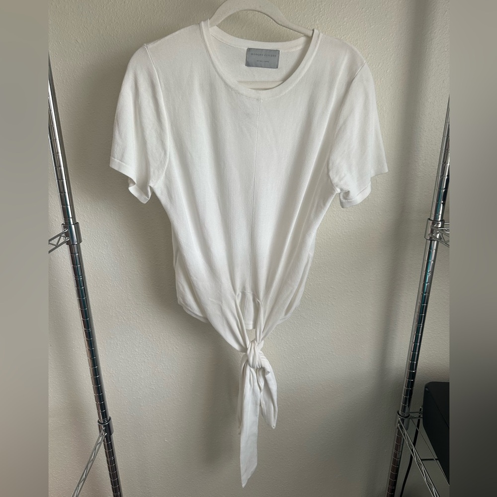 MODERN CITIZEN Cream Tie-Front Women Top.